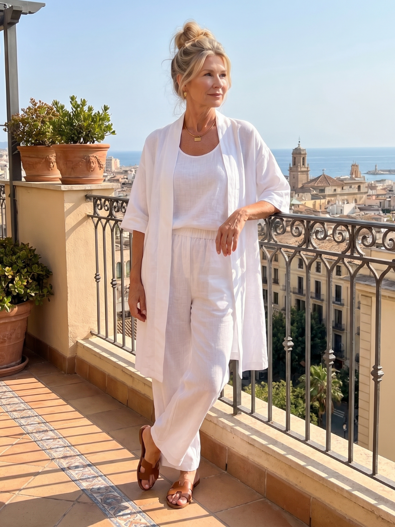 Two-piece set comprising a loose-fitting top and trousers for women - J&B; - 21 - London-stylehouse.com