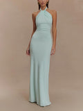 Hannah – Elegant Slinky Halter Dress for Women - Image 1