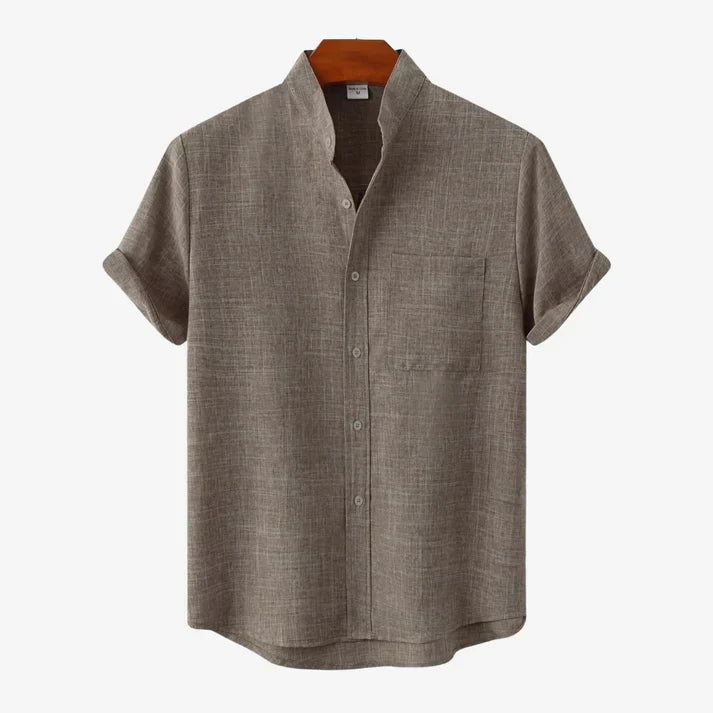 Elliot sunshine linen shirt in coffee