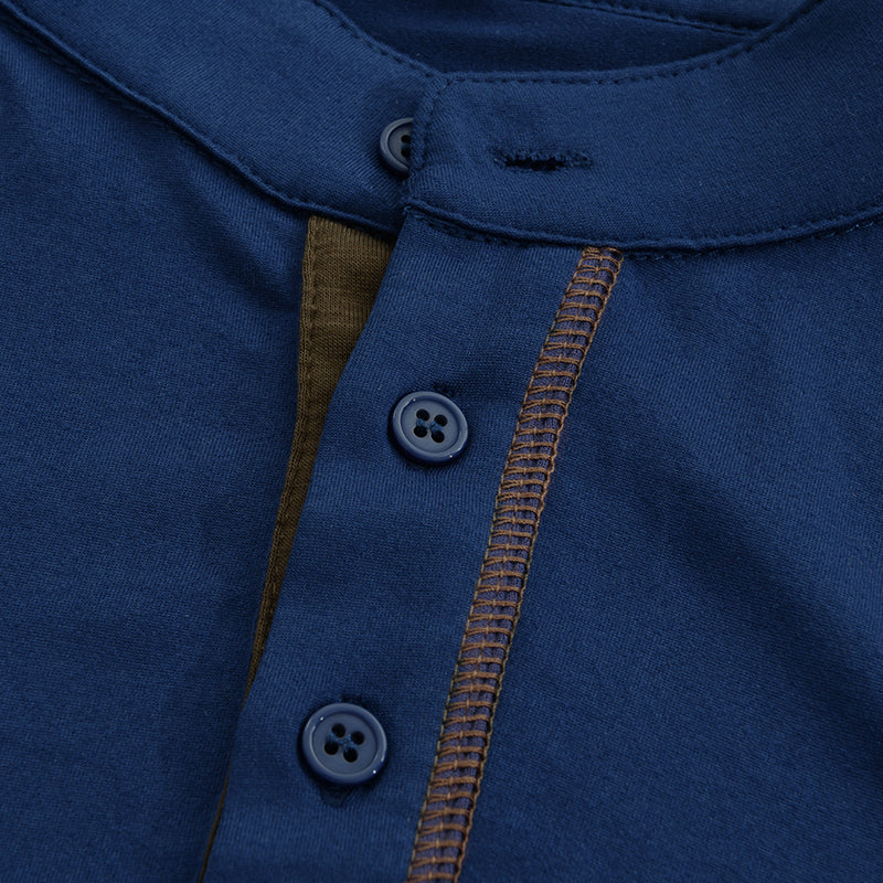 Noah – Men's Short-Sleeve Henley T-Shirt with Chest Pocket