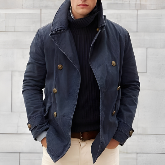 James – Double-Breasted Winter Peacoat