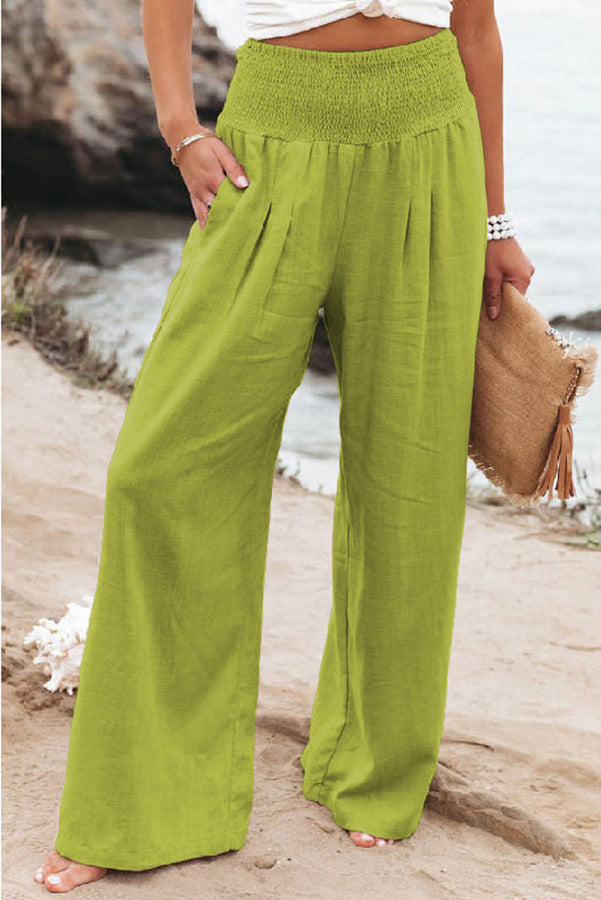 Daniela – Women Pocketed Smocked Pants - Image 33