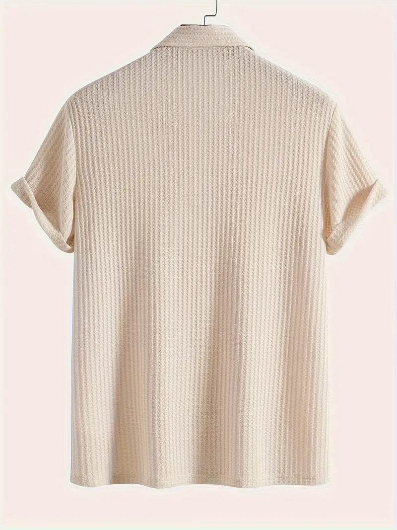 Lukas – Classic Textured Polo Shirt for Men - Image 7