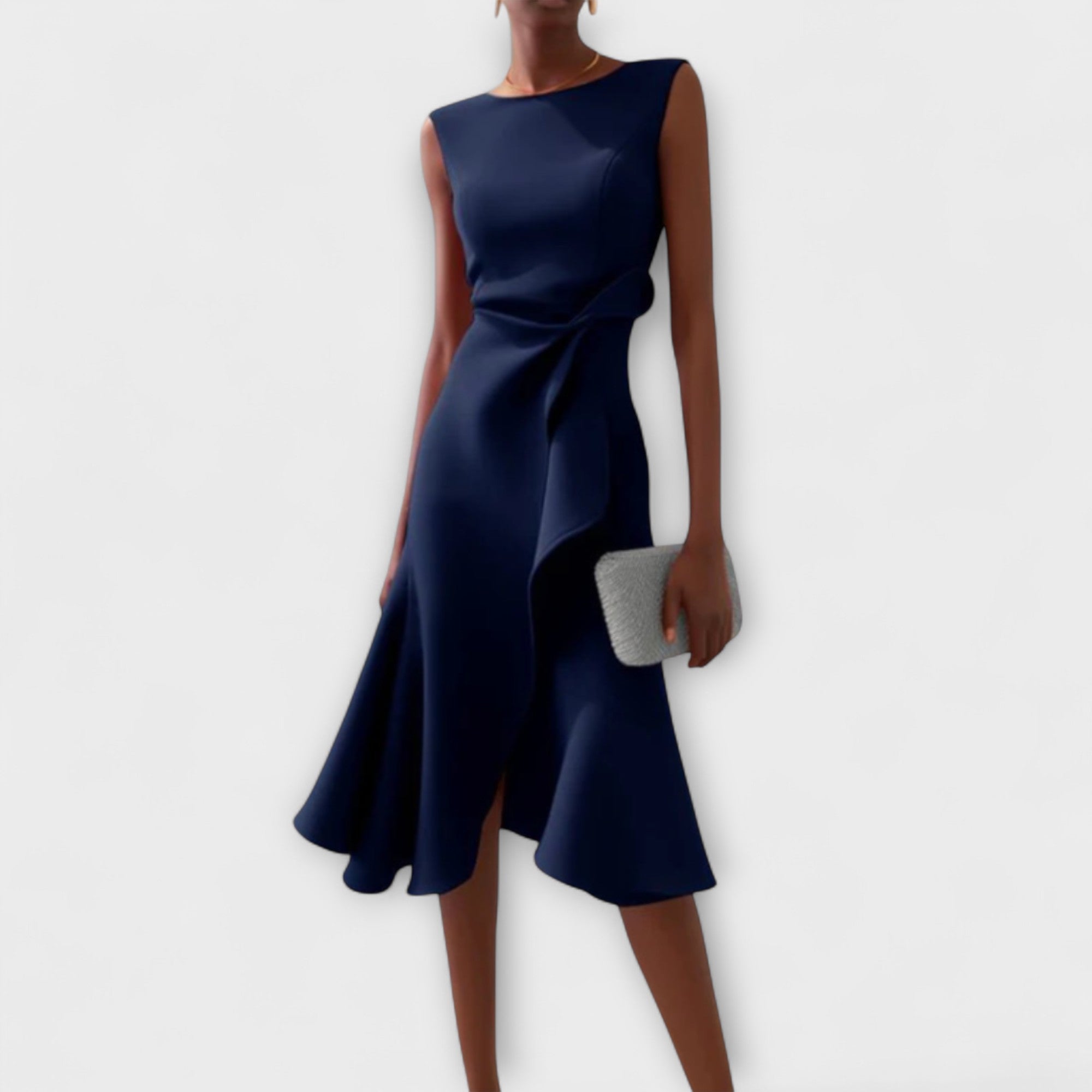 Helga – Draped Asymmetric Dress - Image 2