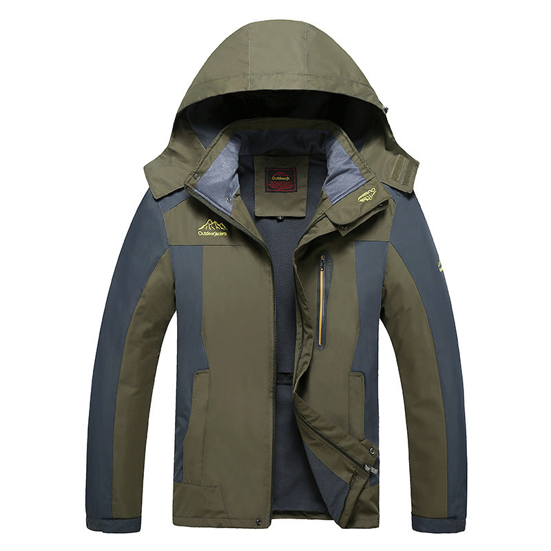 Men’s waterproof jacket with hood and wind-resistant properties - J&B; - 3 - London-stylehouse.com