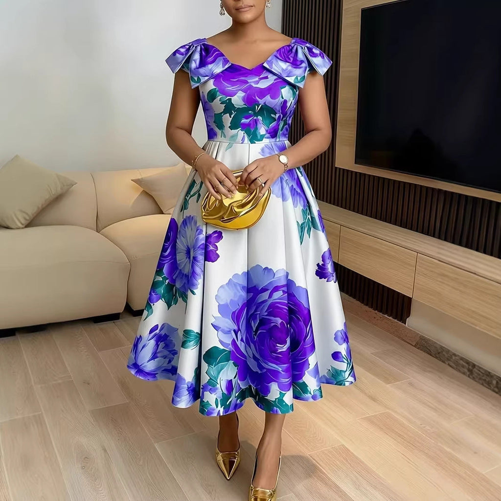 Kirsten – Women Floral Print Midi Dress - Image 4