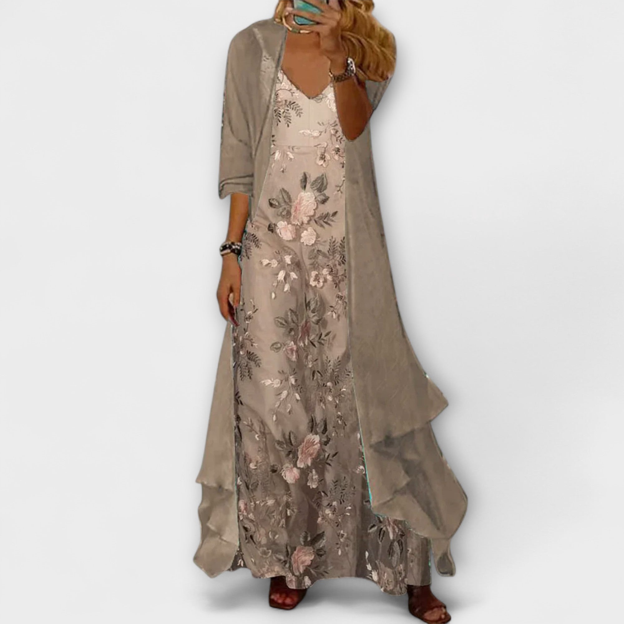 Mia – Women Floral Print Maxi Dress - Image 1