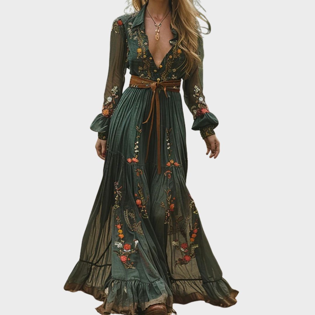 Lotte – Women Floral Print Maxi Dress - Image 1