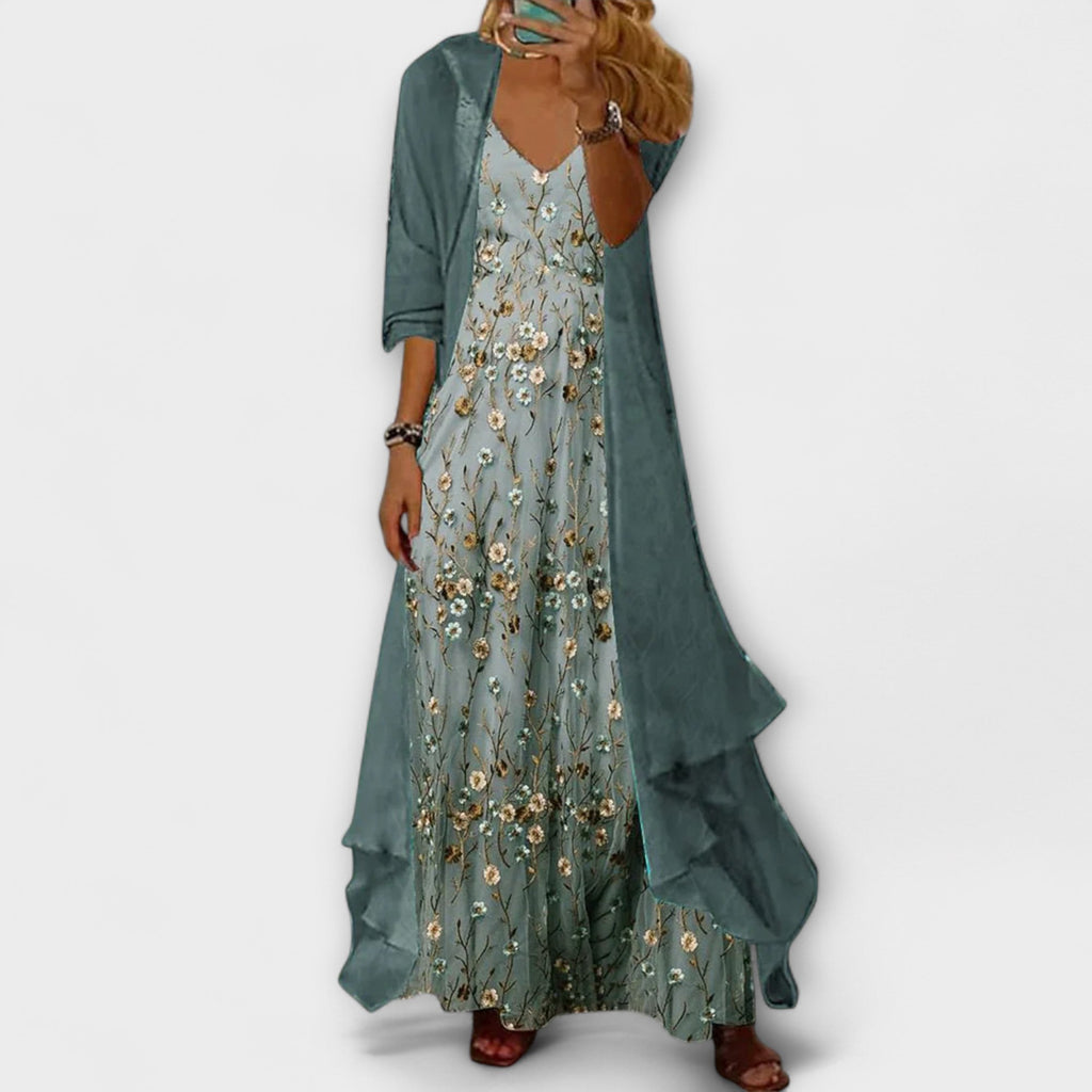 Mia – Women Floral Print Maxi Dress - Image 2