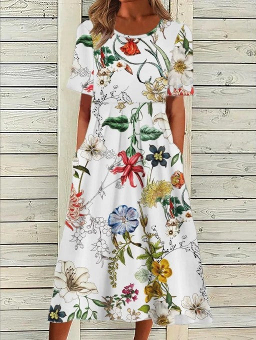 Gisela – Floral Printed Summer Dress - Image 2