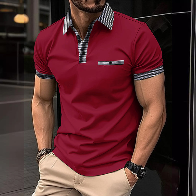 Daniel – Men's Short-Sleeve Polo Shirt with Contrast Trim