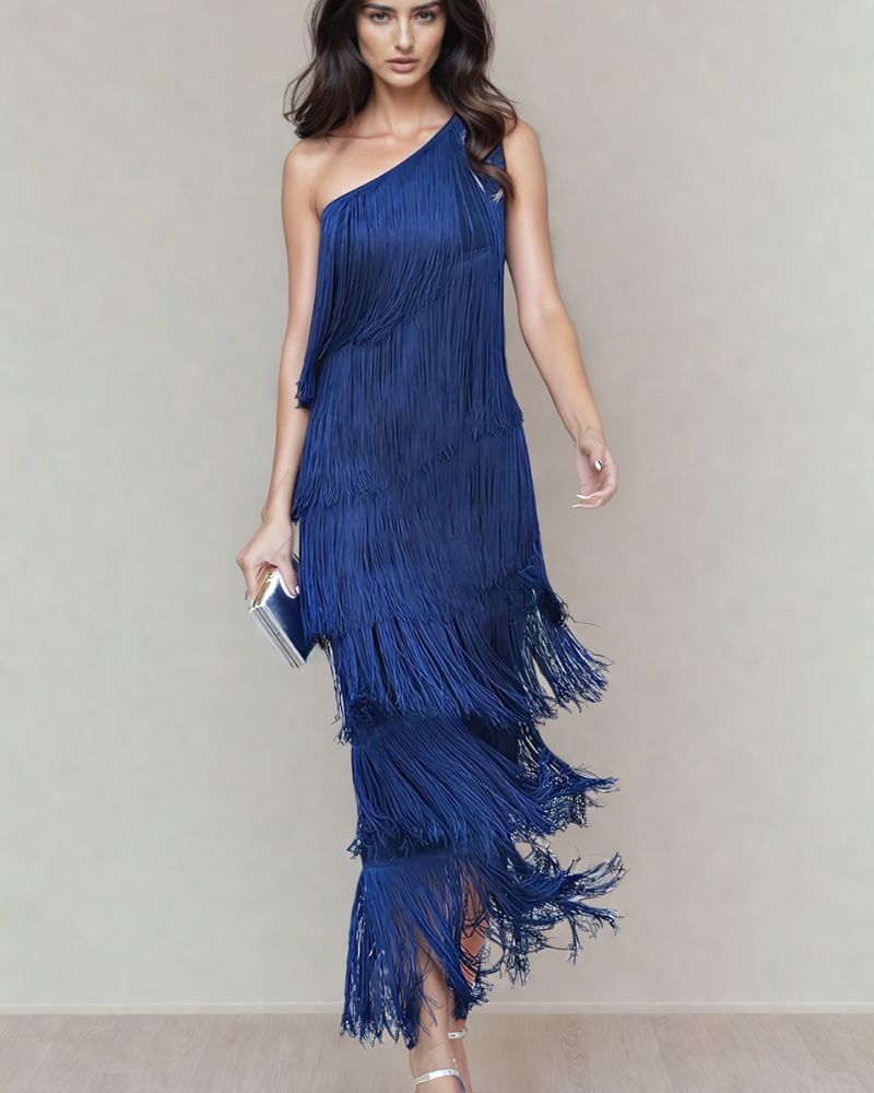 Annemarie – Elegant Fringe Dress for Women - Image 9