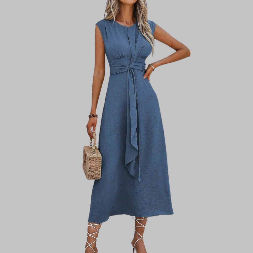 Lena – Women Sleeveless Round Neck Dress - Image 3
