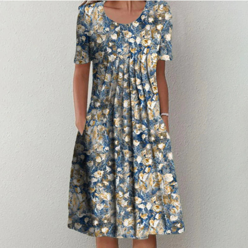Emily – Floral Print Midi Dress - Image 3