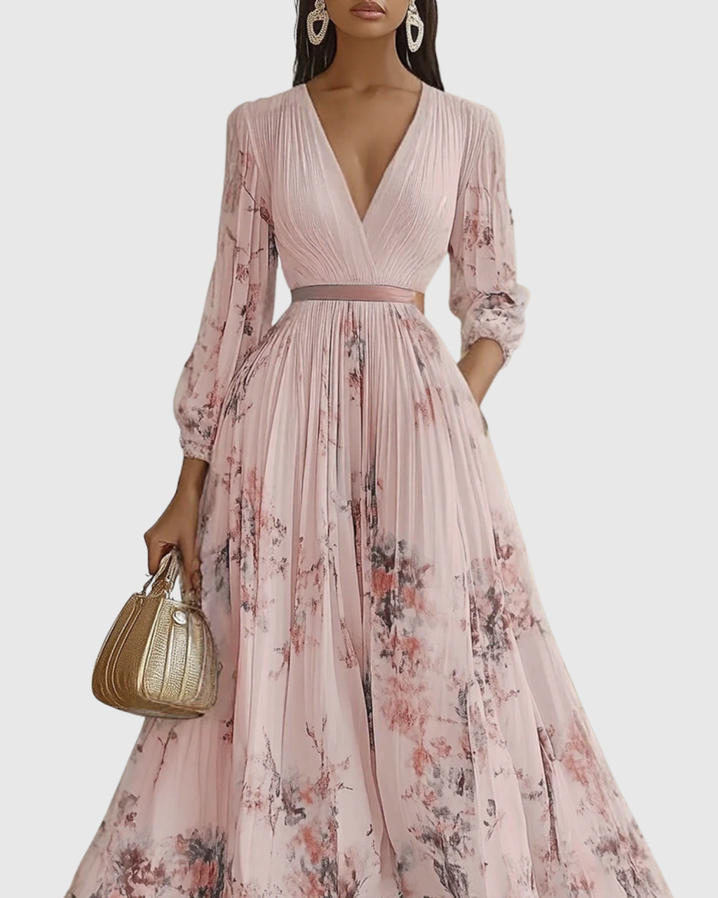 Lea – Elegant Pleated Maxi Dress - Image 13