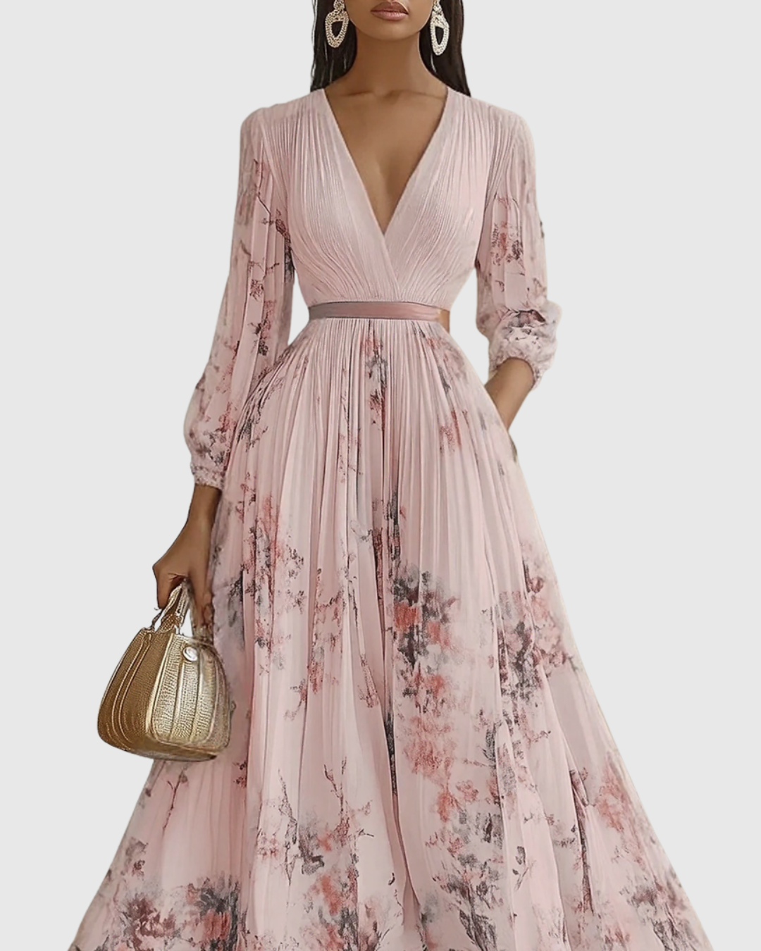 Lea – Elegant Pleated Maxi Dress - Image 13