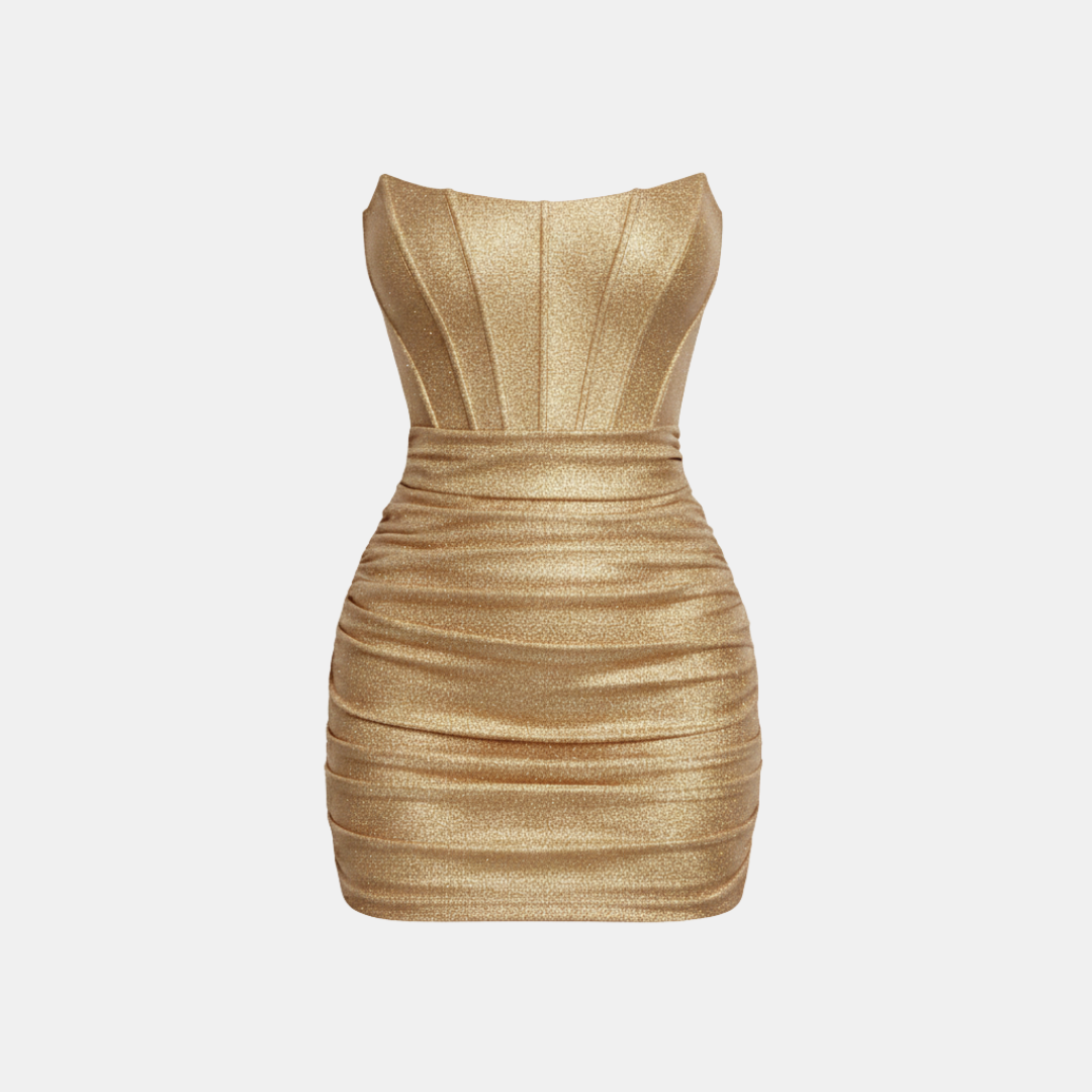 Marie – Serena Lurex Corset Mini Dress - Image 12