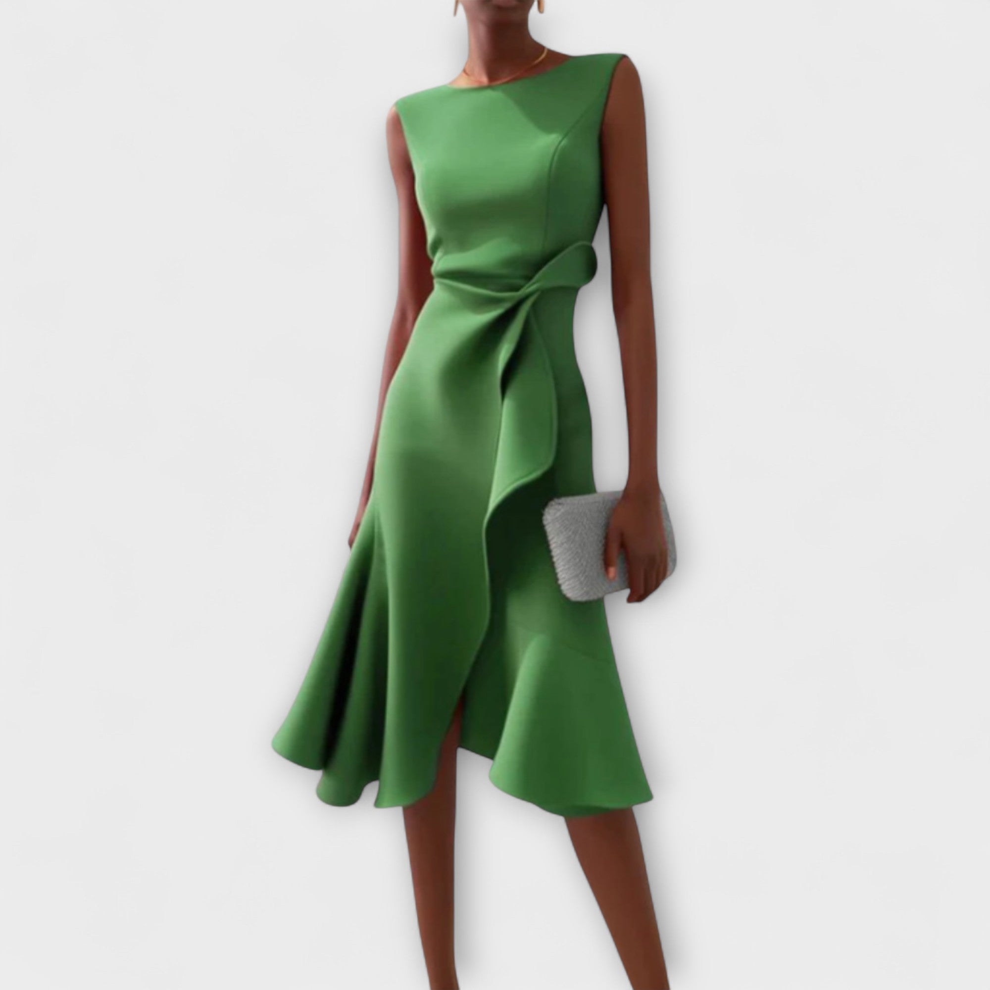 Helga – Draped Asymmetric Dress - Image 6