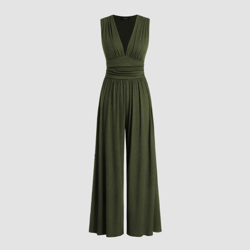 Marie – Women Stretch Comfort Wide-Leg Jumpsuit - Image 3