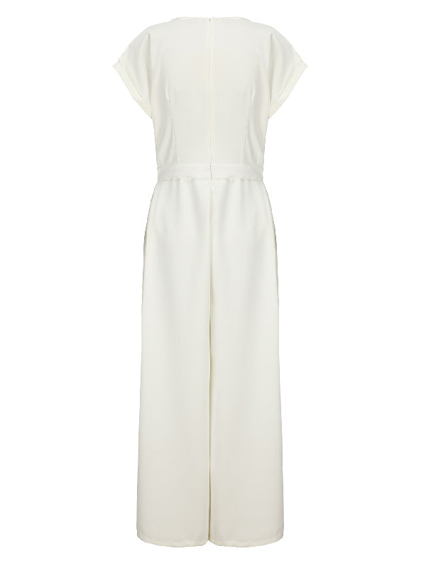 Kirsten – Elegant Cap Sleeve Wide Leg Jumpsuit - Image 13