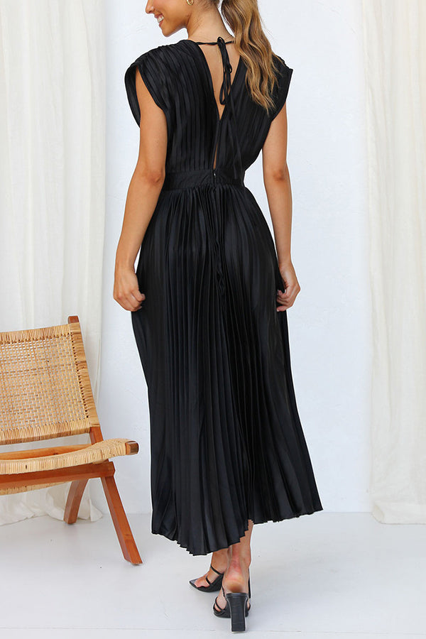 Mia – Women Satin Pleated Maxi Dress - Image 16