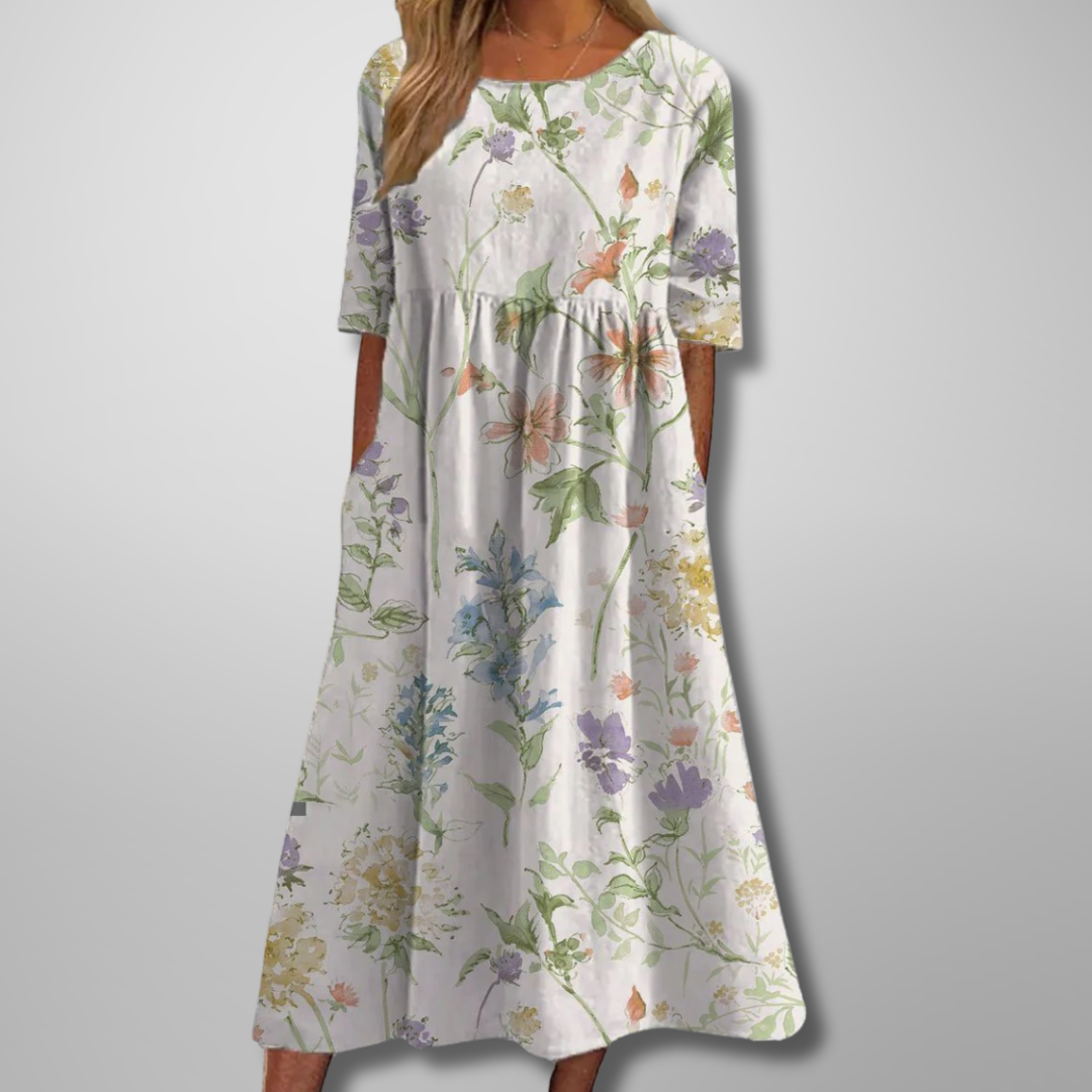 Christa– Women Floral Print Maxi Dress - Image 4