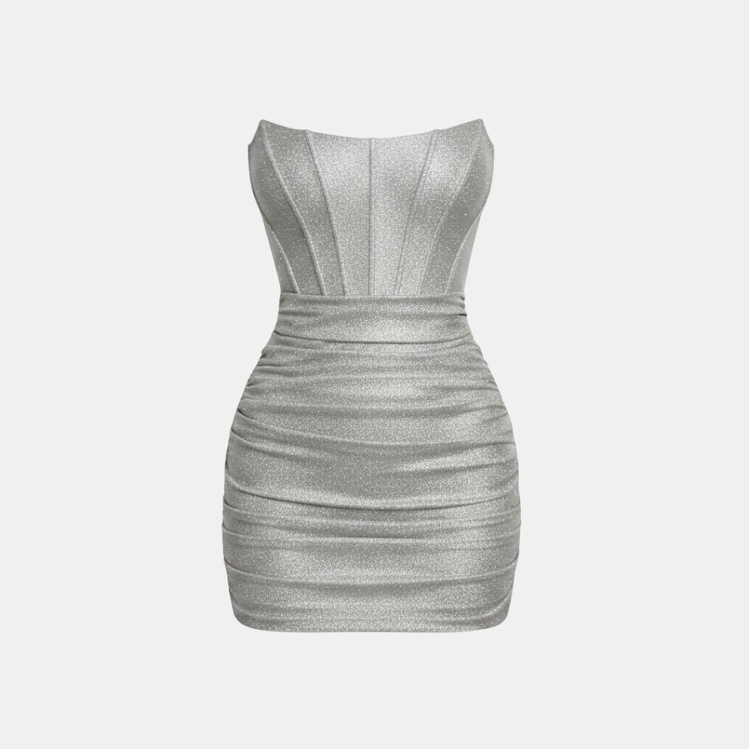 Marie – Serena Lurex Corset Mini Dress - Image 11