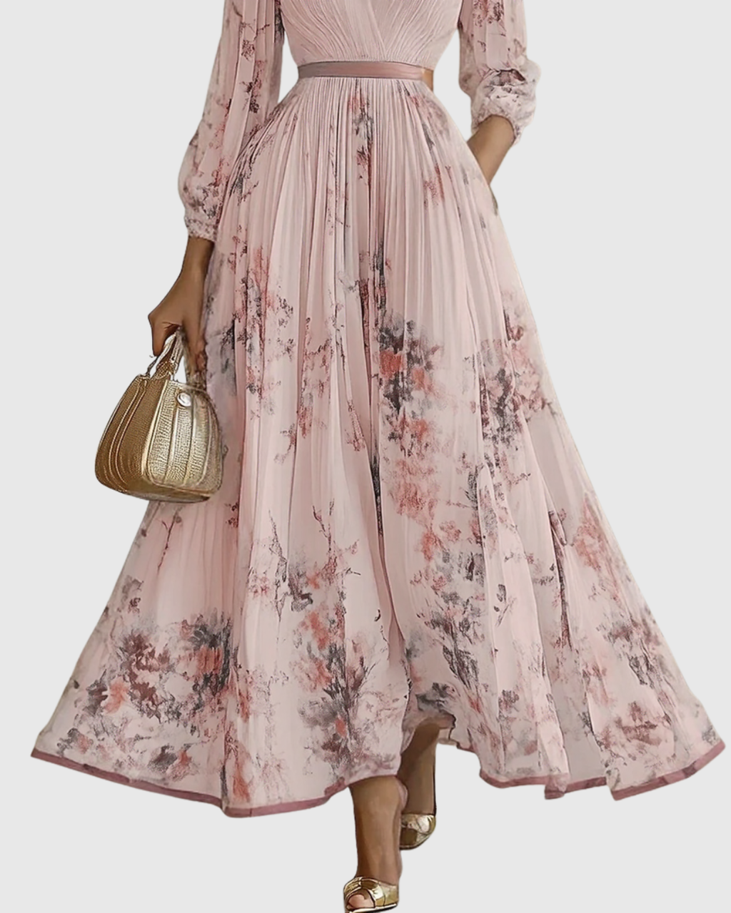 Lea – Elegant Pleated Maxi Dress - Image 14