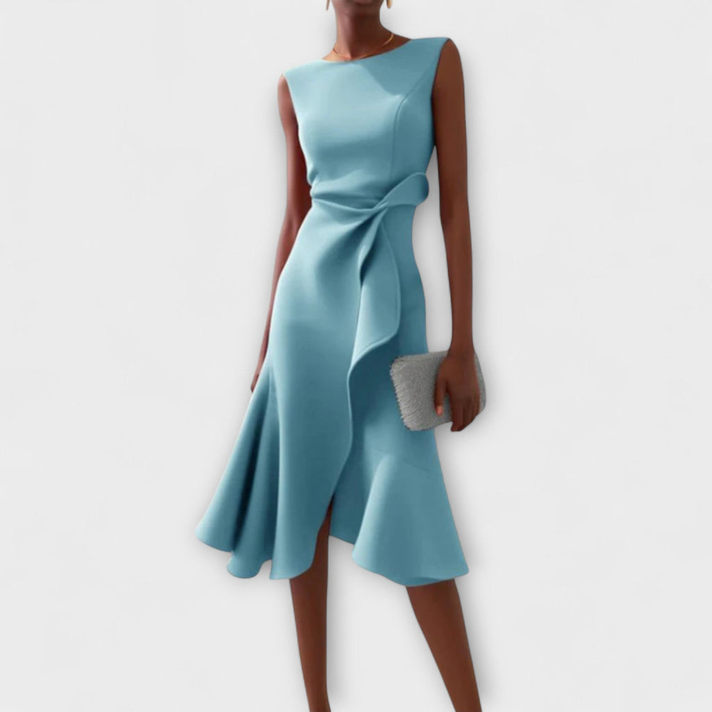 Helga – Draped Asymmetric Dress - Image 4