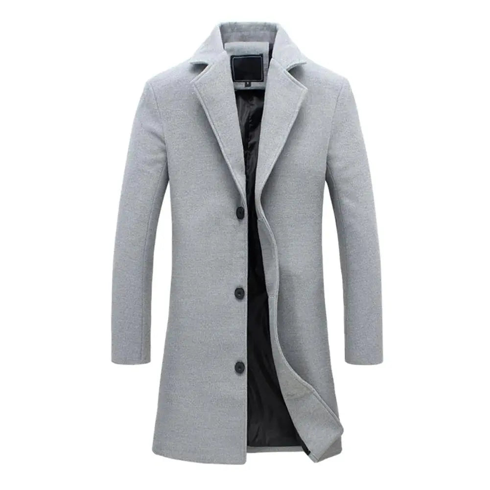 Men’s winter coat in a tailored fit with a drooping lapel and button placket - J&B; - 4 - London-stylehouse.com