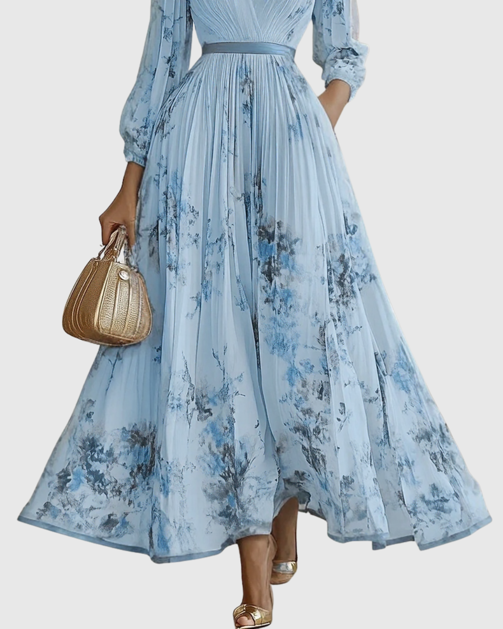 Lea – Elegant Pleated Maxi Dress - Image 8