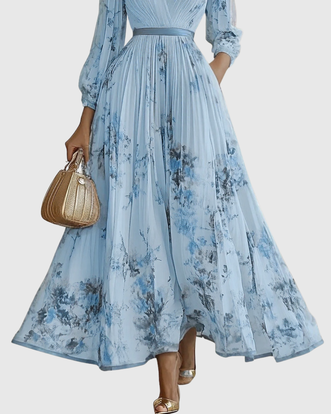 Lea – Elegant Pleated Maxi Dress - Image 8