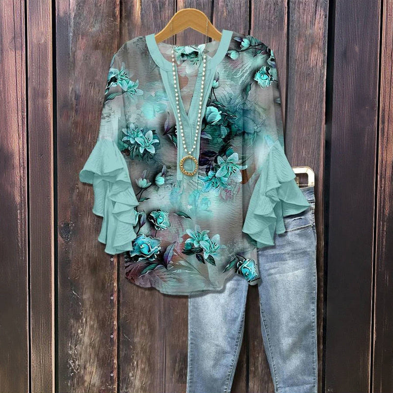 Katrin – Floral Print Blouse - Image 2