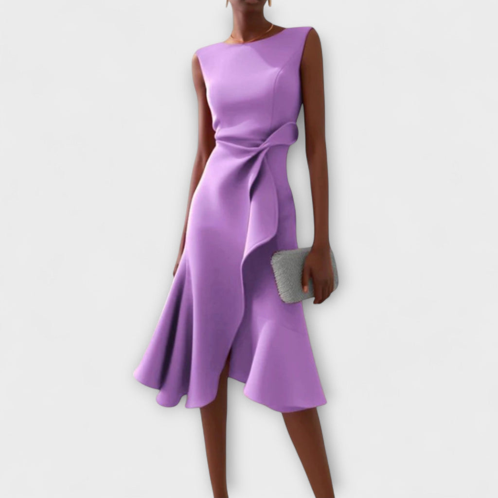 Helga – Draped Asymmetric Dress - Image 5