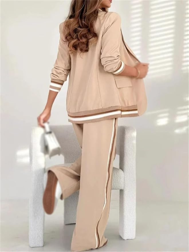 Set comprising a blazer and wide-leg trousers for women with a sporty touch - J&B; - 12 - London-stylehouse.com