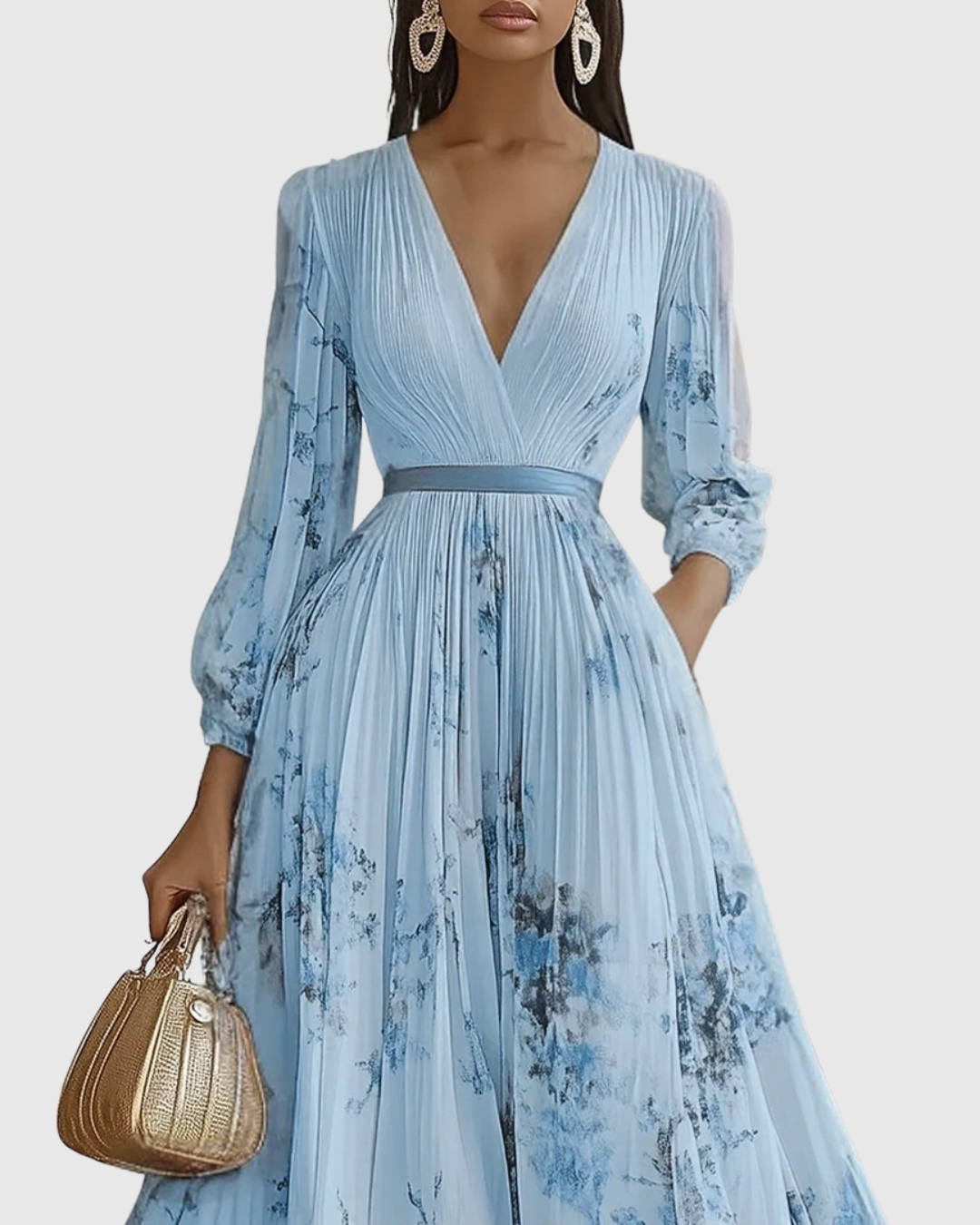 Lea – Elegant Pleated Maxi Dress - Image 6