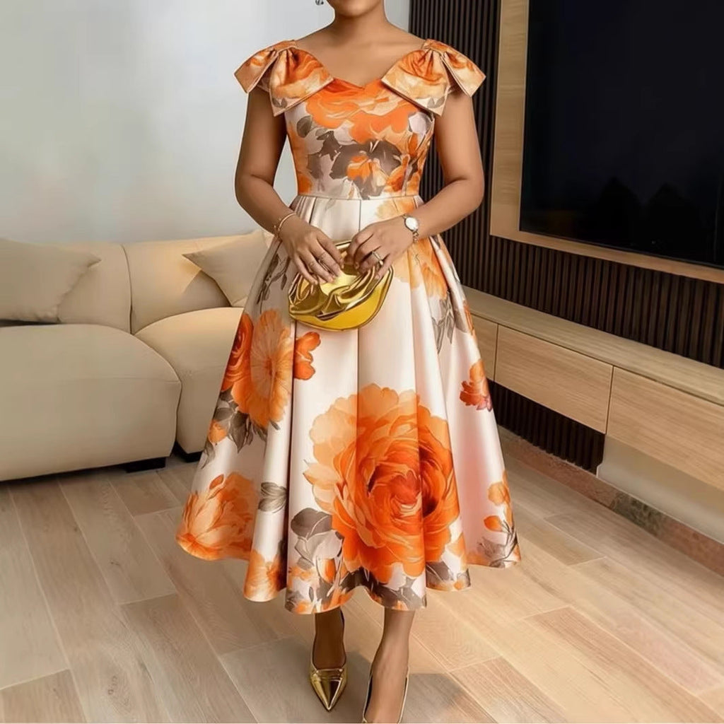 Kirsten – Women Floral Print Midi Dress - Image 1