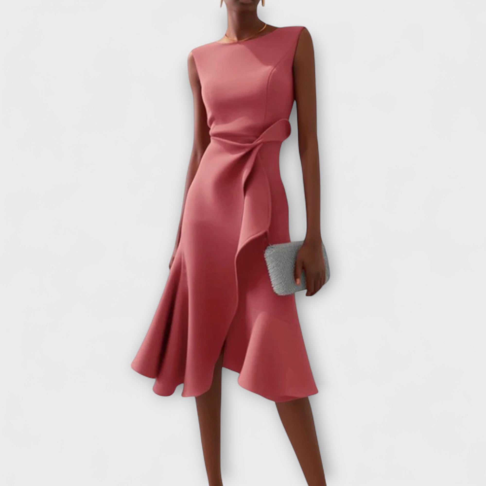 Helga – Draped Asymmetric Dress - Image 3