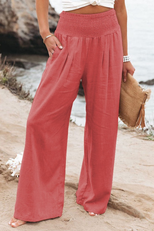 Daniela – Women Pocketed Smocked Pants - Image 2