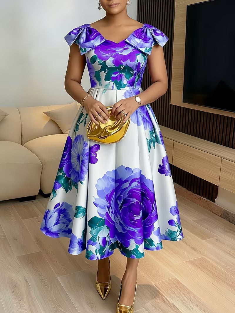 Kirsten – Women Floral Print Midi Dress - Image 3
