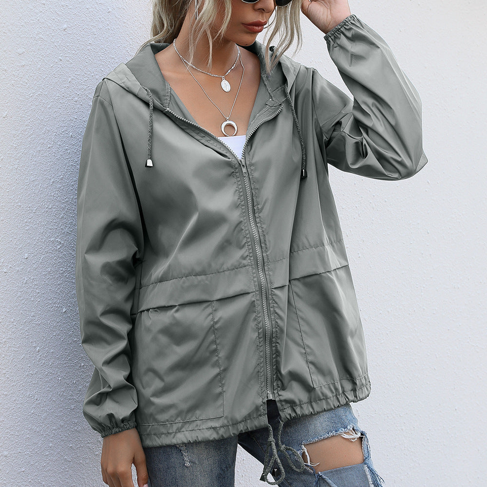 Lightweight women’s jacket with a hood and a relaxed fit - J&B; - 3 - London-stylehouse.com