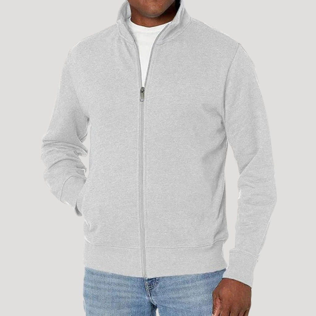 Men's casual jacket with zip and stand-up collar - J&B; - 6 - London-stylehouse.com