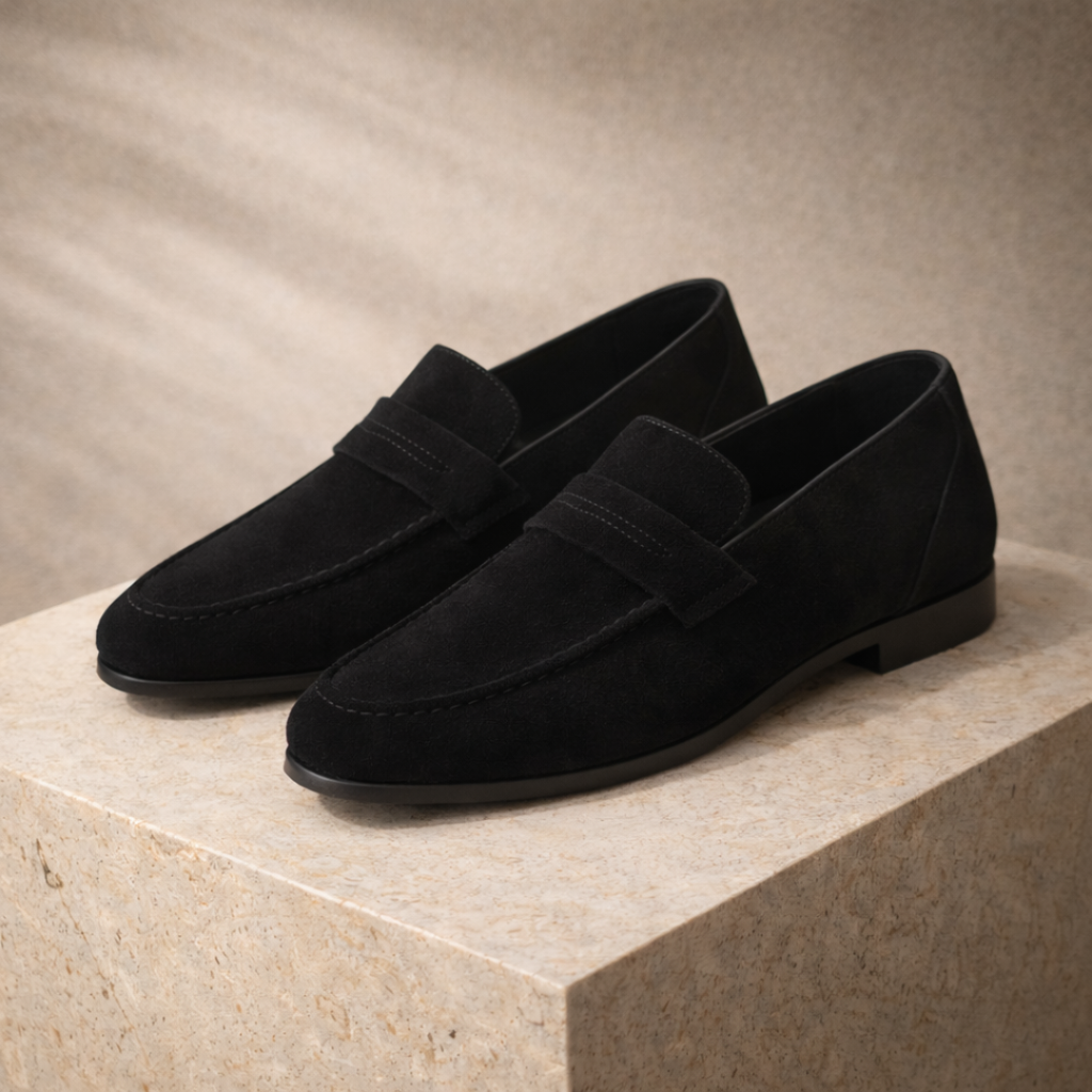 Mila elegant penny loafers in black