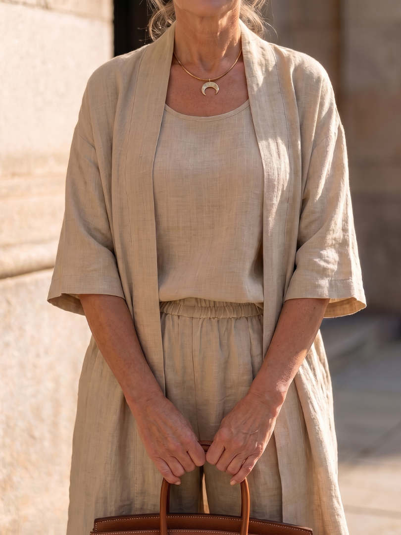 Two-piece set comprising a loose-fitting top and trousers for women - J&B; - 7 - London-stylehouse.com