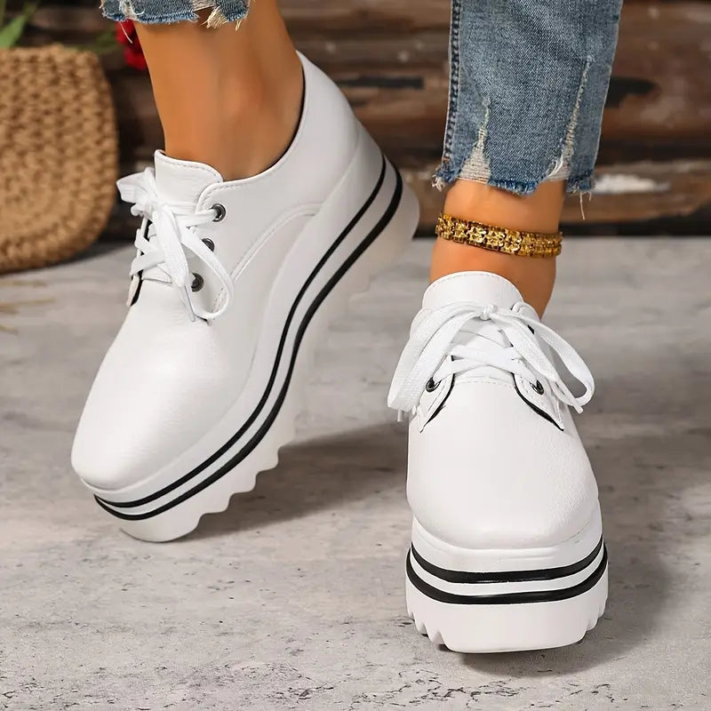 Maren – Women Platform Lace-Up Oxford Shoes - Image 5