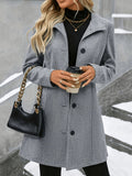 Elegant ladies’ coat with a notch collar and a single-breasted button placket - J&B; - 2 - London-stylehouse.com