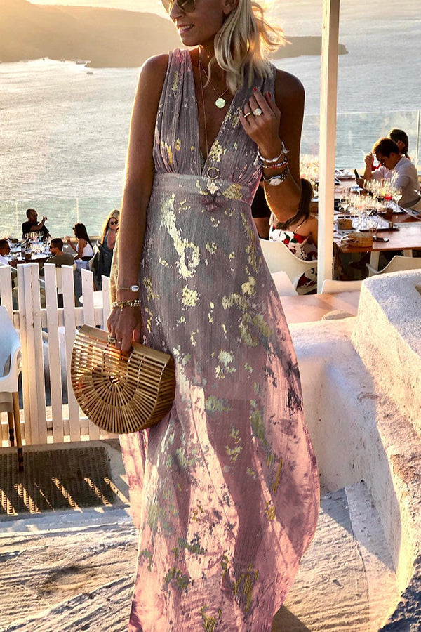 Gisela – Women Elegant V-neck Maxi Dress - Image 10