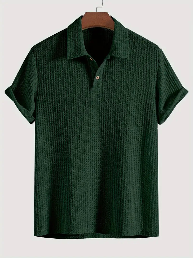Lukas – Classic Textured Polo Shirt for Men - Image 1