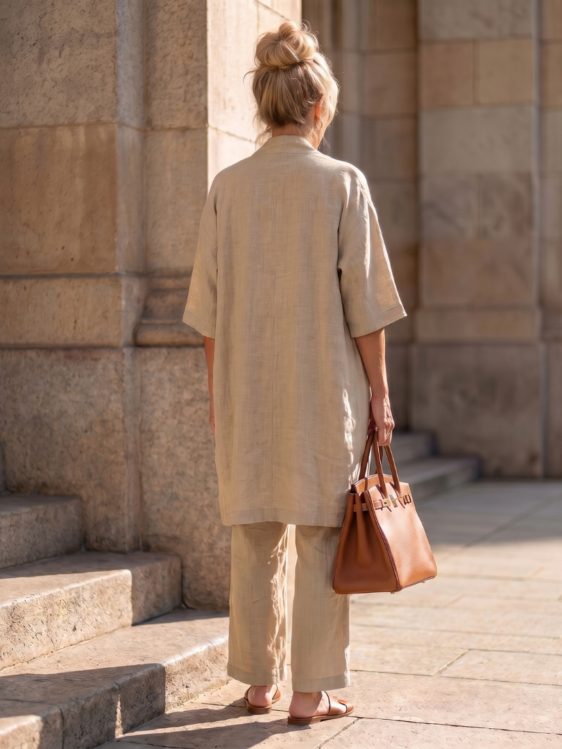 Two-piece set comprising a loose-fitting top and trousers for women - J&B; - 8 - London-stylehouse.com