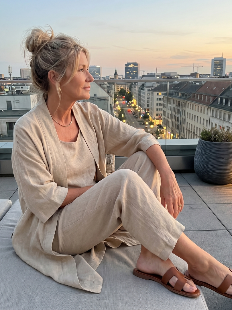 Two-piece set comprising a loose-fitting top and trousers for women - J&B; - 9 - London-stylehouse.com